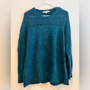Loft dark teal sweater, size XL